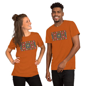 Red African Print Color Short-Sleeve Unisex T-Shirt YaYa+Rule