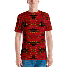 Load image into Gallery viewer, Red Black African Print Men&#39;s T-shirt YaYa+Rule