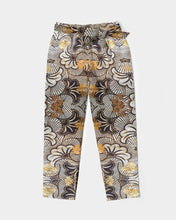 Load image into Gallery viewer, Black Gold African Print Women&#39;s Belted Tapered Pants YaYa+Rule