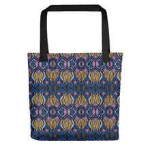 Load image into Gallery viewer, Blue Gold African Print Tote bag YaYa+Rule