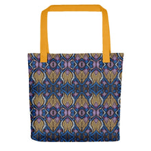 Load image into Gallery viewer, Blue Gold African Print Tote bag YaYa+Rule