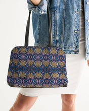 Load image into Gallery viewer, Blue Purple African Print Shoulder Bag YaYa+Rule