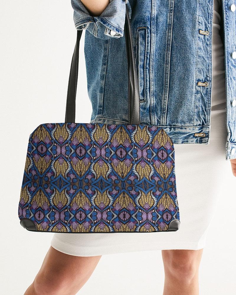 Blue Purple African Print Shoulder Bag YaYa+Rule