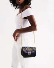 Load image into Gallery viewer, Blue Purple African Print Small Shoulder Bag Small Shoulder Bag YaYa+Rule