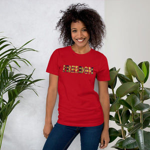 Freedom African Print Color Short-Sleeve Unisex T-Shirt YaYa+Rule