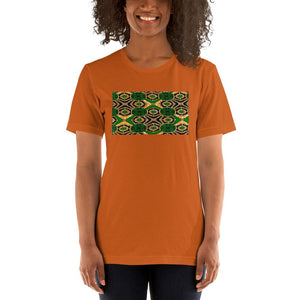Green African Print Color Short-Sleeve Unisex T-Shirt YaYa+Rule