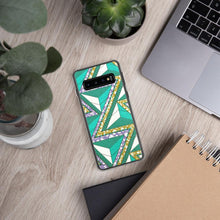 Load image into Gallery viewer, Green African Print Samsung Case YaYa+Rule