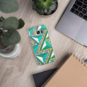 Green African Print Samsung Case YaYa+Rule