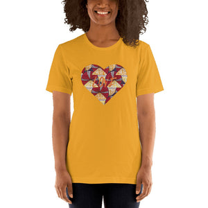 Heart African Color Print Short-Sleeve Unisex T-Shirt YaYa+Rule