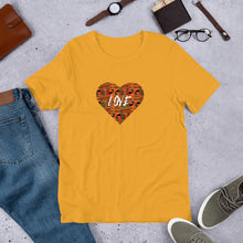 Load image into Gallery viewer, Kente Heart Color Short-Sleeve Unisex T-Shirt YaYa+Rule