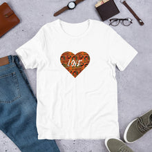 Load image into Gallery viewer, Kente Heart Color Short-Sleeve Unisex T-Shirt YaYa+Rule