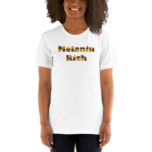 Melanin Rich African Print Color Short-Sleeve Unisex T-Shirt YaYa+Rule
