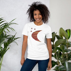 Moon African Print Short-Sleeve Unisex T-Shirt YaYa+Rule