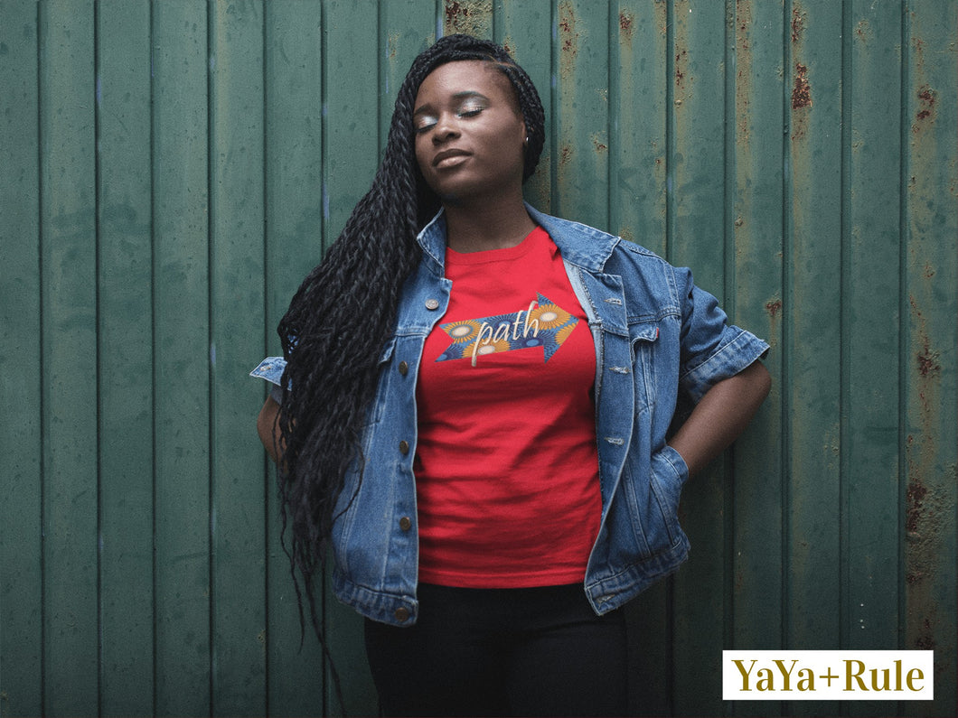 Path African Print Color Short-Sleeve Unisex T-Shirt YaYa+Rule