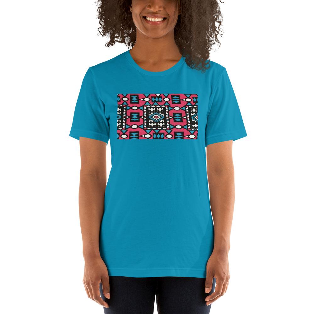 Pink African Print Color Short-Sleeve Unisex T-Shirt YaYa+Rule