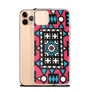 Pink & Blue African Print iPhone Case YaYa+Rule