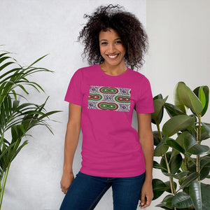 Purple African Print Color Short-Sleeve Unisex T-Shirt YaYa+Rule