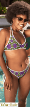 Load image into Gallery viewer, Purple Yellow African Print Bikini Bottom YaYa+Rule