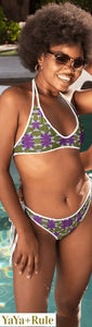 Purple Yellow African Print Bikini Top YaYa+Rule