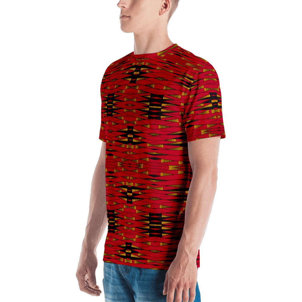 Red Black African Print Men's T-shirt – YaYa+Rule