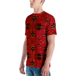 Red Black African Print Men's T-shirt YaYa+Rule