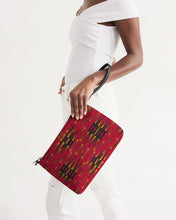 Load image into Gallery viewer, Red Gold African Print Daily Zip Pouch YaYa+Rule