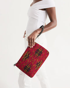 Red Gold African Print Daily Zip Pouch YaYa+Rule