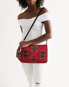 Red Gold African Print Daily Zip Pouch YaYa+Rule