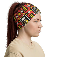 Load image into Gallery viewer, Red Yellow African Print Neck Gaiter YaYa+Rule