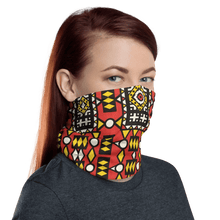 Load image into Gallery viewer, Red Yellow African Print Neck Gaiter YaYa+Rule