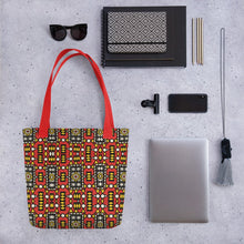Load image into Gallery viewer, Red Yellow African Print Tote bag YaYa+Rule
