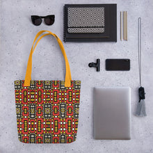Load image into Gallery viewer, Red Yellow African Print Tote bag YaYa+Rule