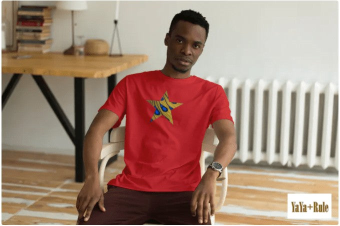 Star African Print Color Short-Sleeve Unisex T-Shirt YaYa+Rule