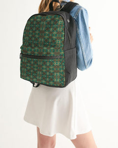 Teal African African Print Small Canvas Backpack YaYa+Rule