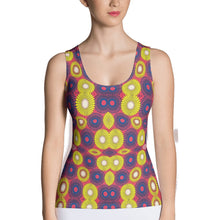 Load image into Gallery viewer, Yellow Blue African Print Tank Top YaYa+Rule
