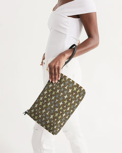 Yellow Brown African Print Daily Zip Pouch YaYa+Rule