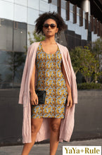 Load image into Gallery viewer, Yellow Flower African Print Dress YaYa+Rule