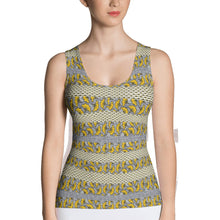 Load image into Gallery viewer, Yellow Gray African Print Tank Top YaYa+Rule