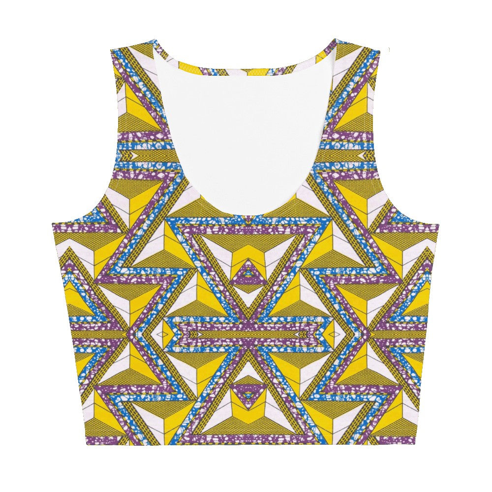 Yellow Purple African Print Crop Top YaYa+Rule