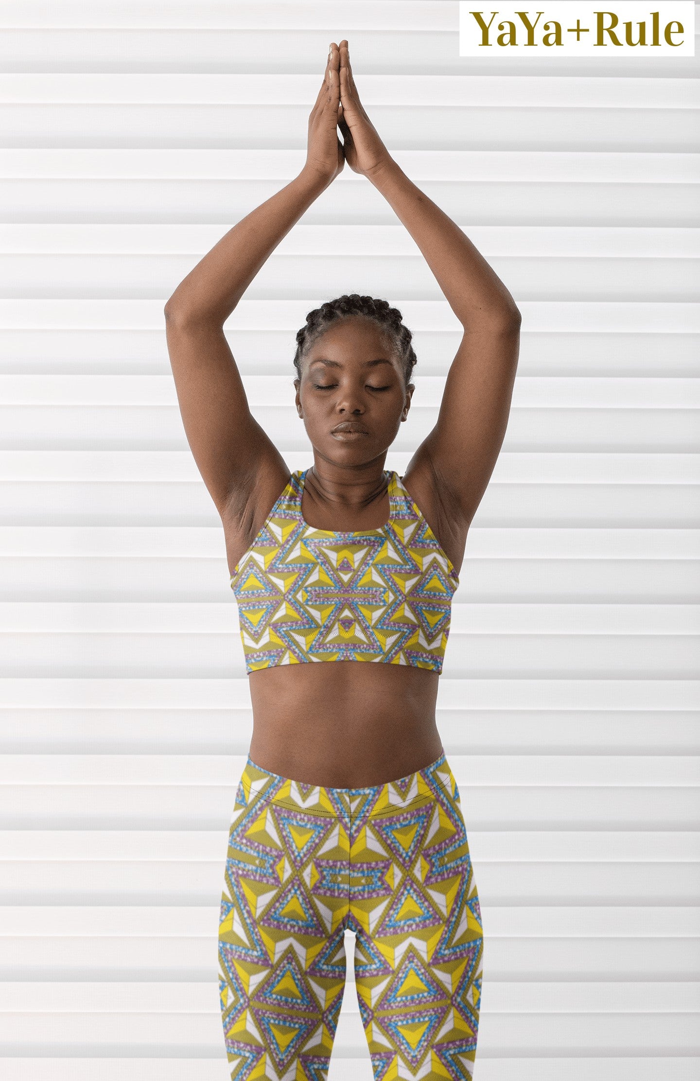 Kente and Mud cloth Print Yoga Leggings - Style 3 - RuvaAfricWear