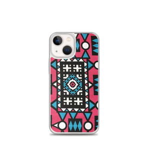 Pink & Blue African Print iPhone Case