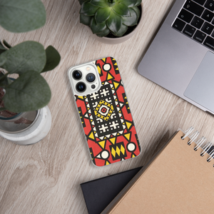 Red African Print iPhone Case