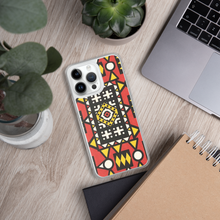 Load image into Gallery viewer, Red African Print iPhone Case